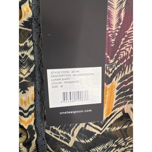 One Teaspoon Kaleidoscope Lunar Shirt High/Low Sheer Size Med NWT - Picture 11 of 11